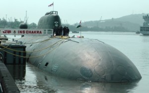 Indian Navy nuke sub in the water
